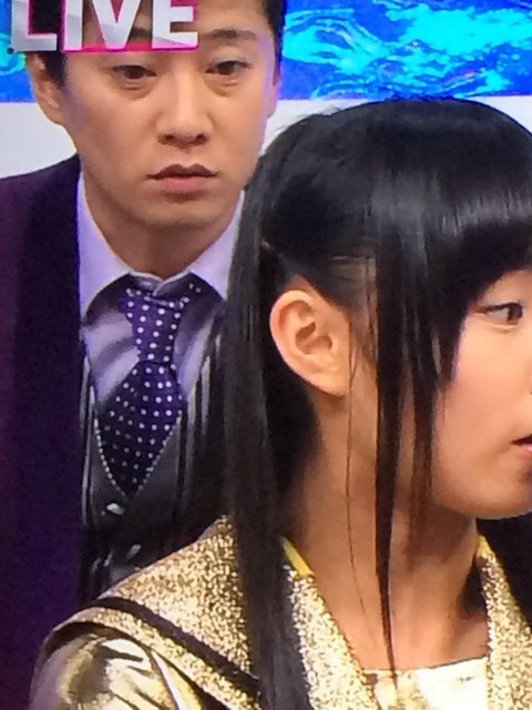 【放送事故】本日のテレ朝MステのSMAP中居くんの顔を見てみましょう\u2026 私立恵比寿中学の廣田あいかことぁぃぁぃ