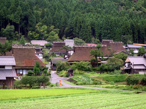 美山町かやぶきの里 風景 写真