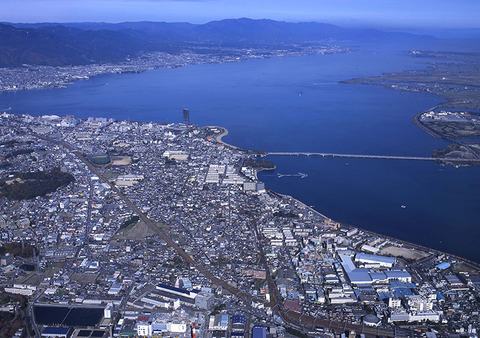 琵琶湖 空撮 写真