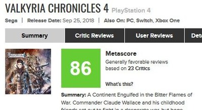 Valkyria Chronicles 4