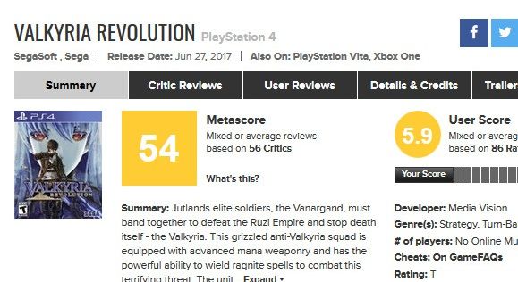 Valkyria Revolution