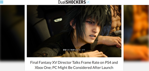 田畑氏インタビュー・コンソール機でFF15を1080p60fpsで動かすのは不可能。ハイスペックのPCが必要 ・今のところPC版を開発する計画はないが、コンソール機での発売