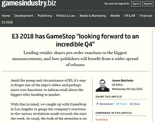 E3 2018 has GameStop