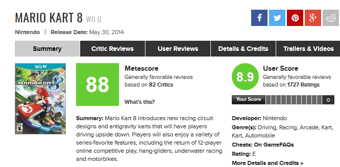 Mario Kart 8 for Wii U Reviews - Metacritic