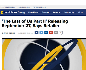 'The Last of Us Part II' Releasing September 27,