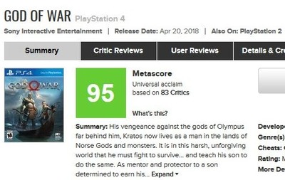 God of War for PlayStation 4 Reviews -
