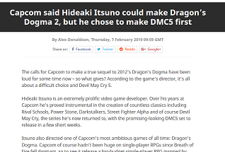 Capcom said Hideaki It