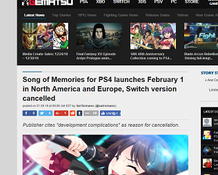 Song of Memories for PS4