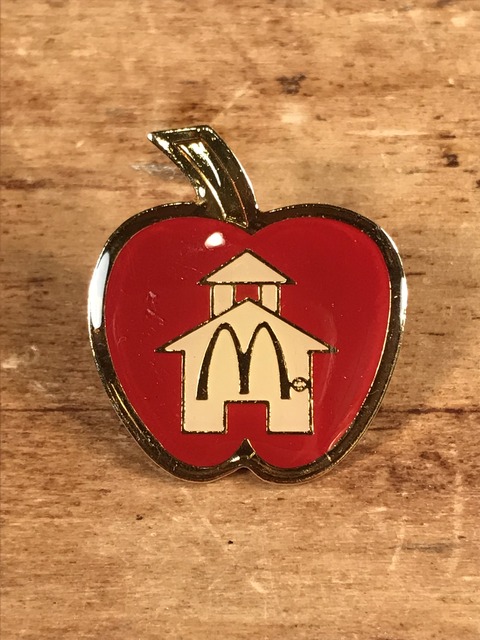 Vintage McDonald's “Schoolhouse Apple” Enamel Pins (1)