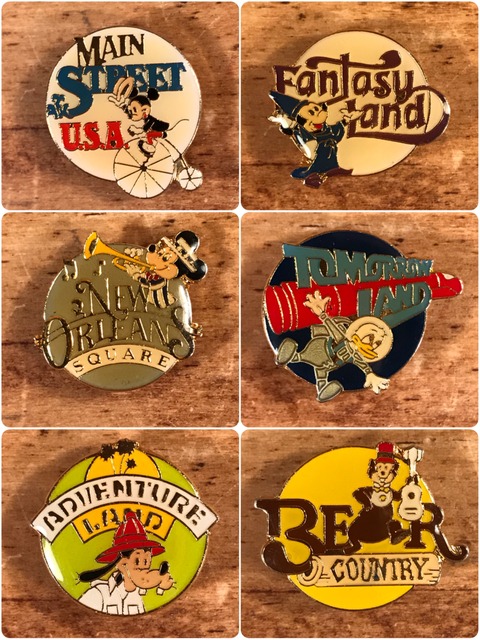 Vintage Disneyland Mickey Mouse Main Street U.S.A. Enamel Pins