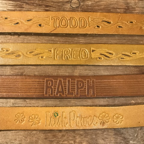 vintage american name leather bracelet (1)