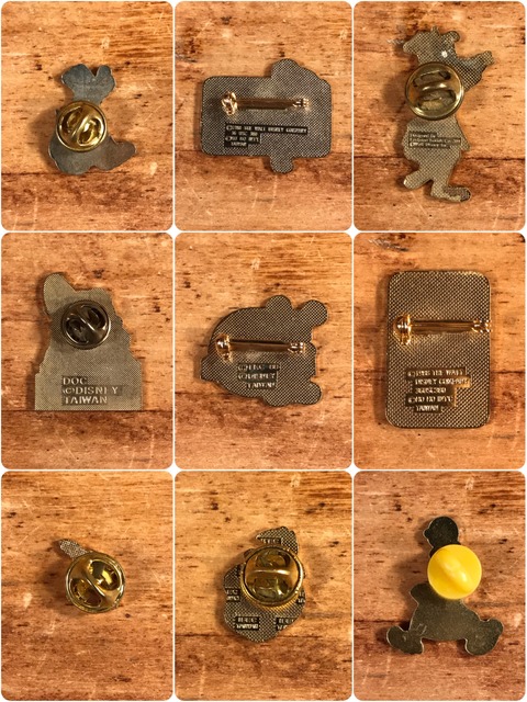 Vintage Character Metal Pins (4)