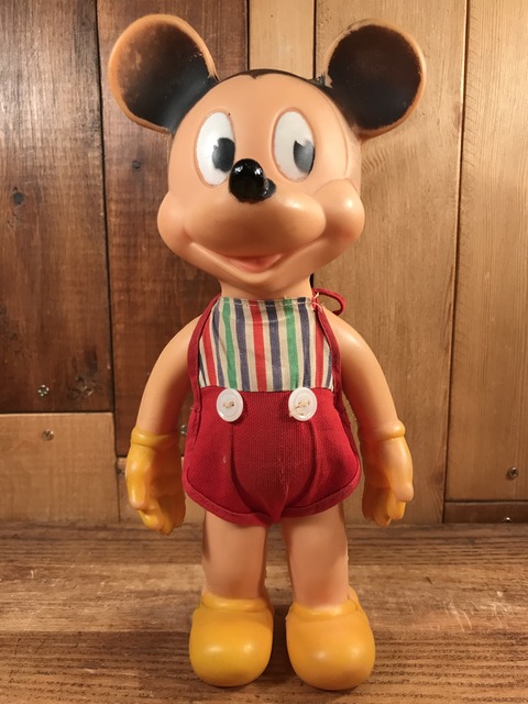 Vintage The Sun Rubber Disney Mickey Mouse Squeeze Doll (1)