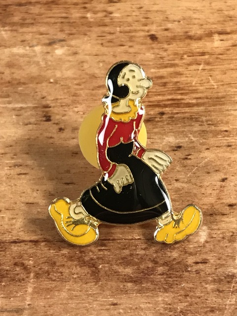 Vintage Popeye “Olive” Enamel Pins (1)