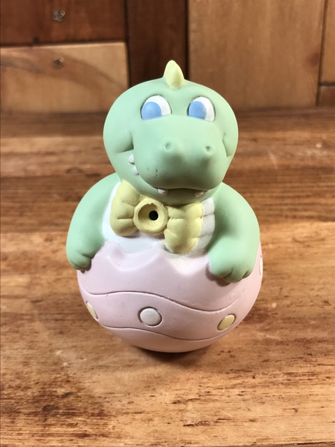 Vintage Avon Dinosaur Easter Egg Squeak Toy (1)