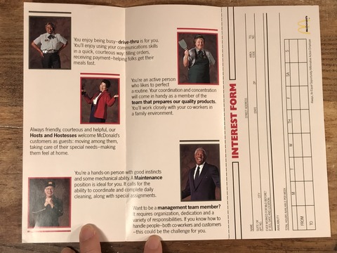 Vintage McDonald's Join Us McMasters Pamphlet (10)
