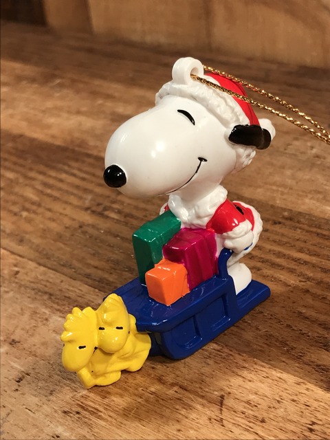 Vintage Peanuts Snoopy & Woodstock PVC Figure Ornament (2)