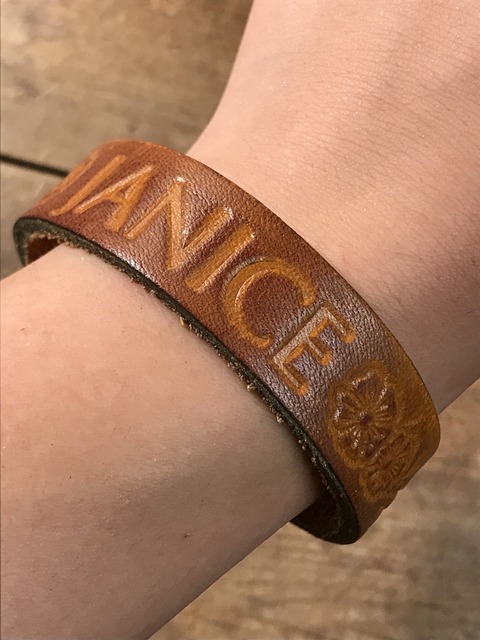 vintage american name leather bracelet (9)