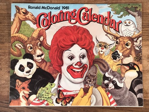 Vintage Ronald McDonald “1981” Coloring Calendar (2)