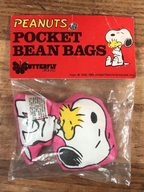 Vintage Butterfly Peanuts Snoopy Pocket Bean Bags (4)