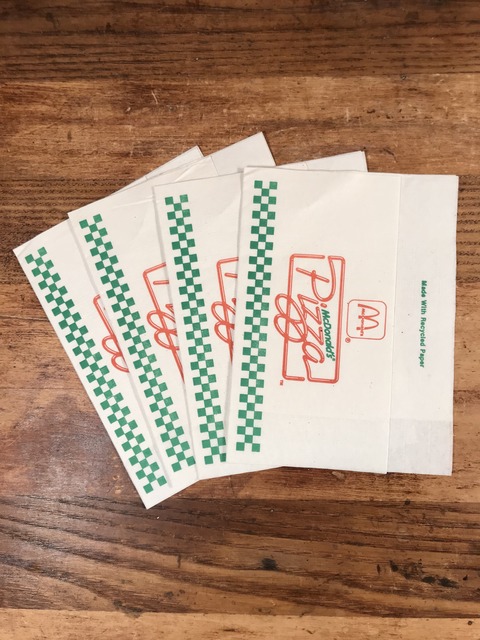 Vintage McDonald's Pizza Paper Napkins (1)