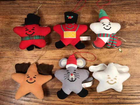 Vintage Carl's Jr. Star Christmas Plush Ornament