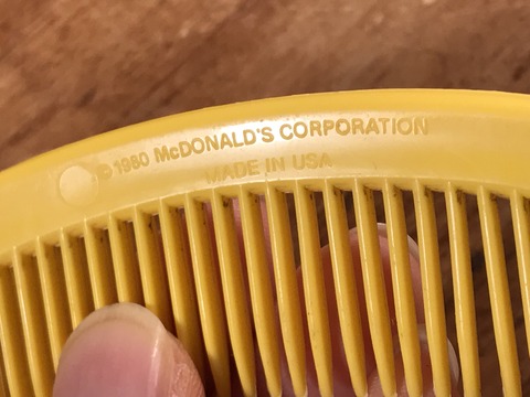 Vintage McDonald's “Ronald” Plastic Comb (20)