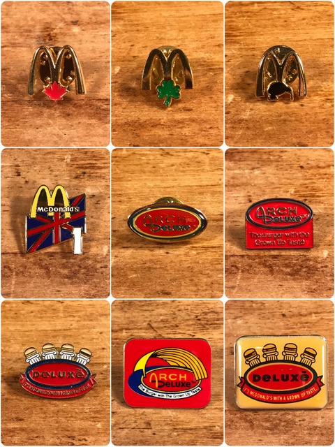 Vintage McDonald's Metal Pins (3)