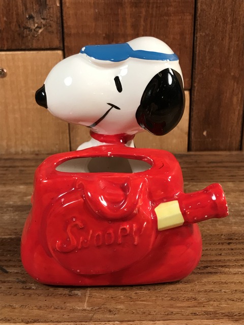 Vintage Peanuts Snoopy “Tennis” Ceramic Container (1)