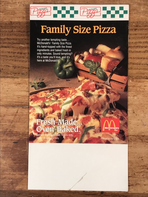 Vintage McDonald's Pizza Flyer Sign (1)