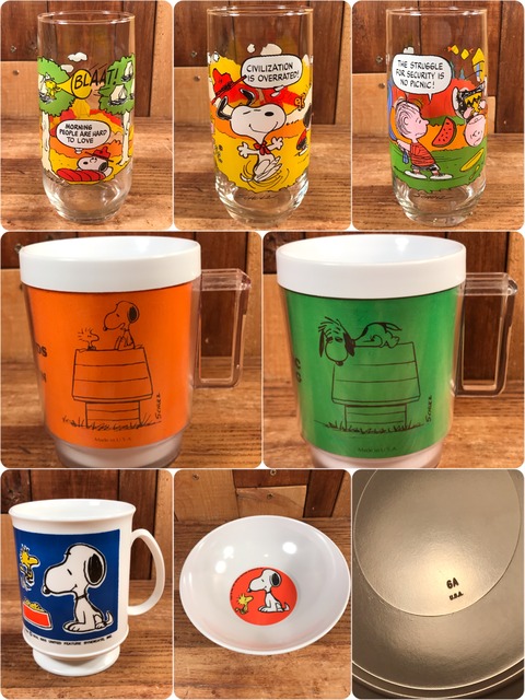 Vintage Peanuts Snoopy Glass Item (2)