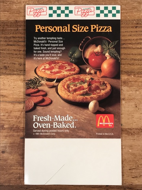 Vintage McDonald's Pizza Flyer Sign (4)