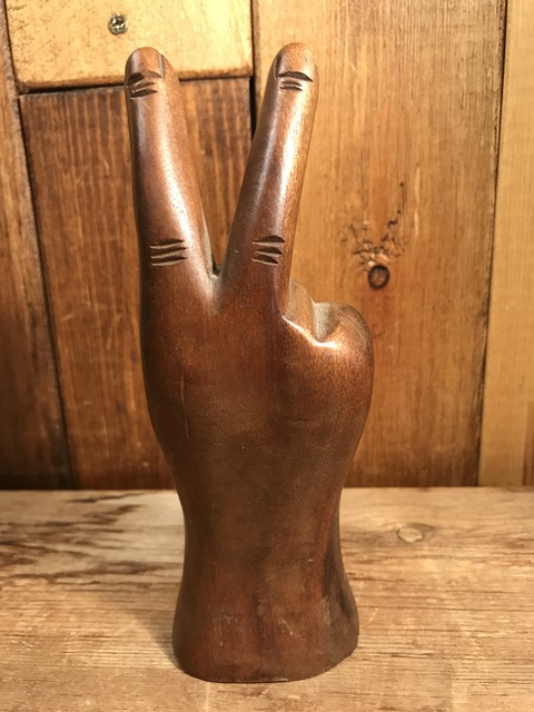 vintage wooden peace sign figurine (51)