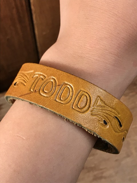 vintage american name leather bracelet (4)