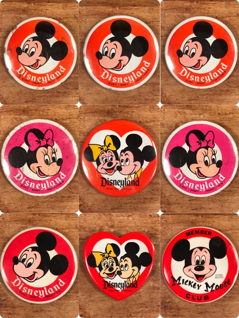 Vintage Disneyland Mickey Mouse Metal Pinback