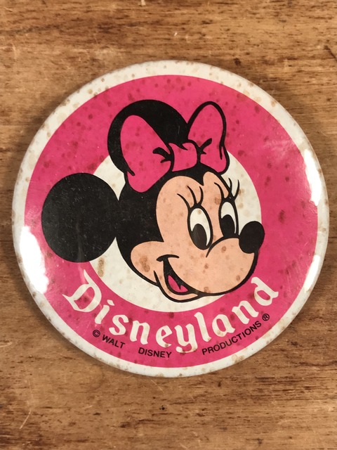 Vintage Disneyland Minnie Mouse Metal Pinback (1)