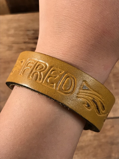vintage american name leather bracelet (3)