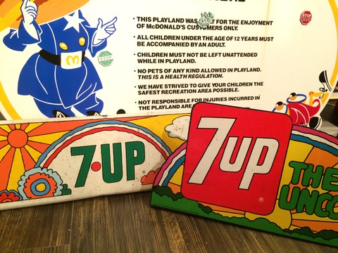 70s 7up Peter Max Metal Sign/ヴィンテージ ピーターマックス 看板