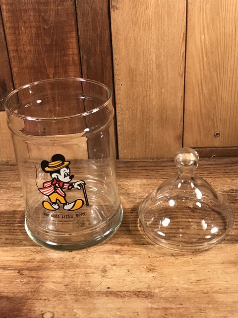 Vintage Disney Mickey Mouse Glass Candy Jar (19)