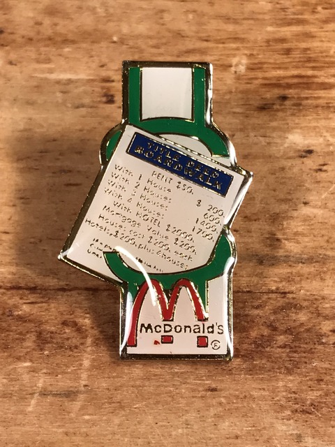 Vintage McDonald's “Title Deed Boardwalk” Enamel Pins (1)