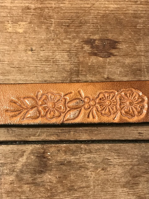 vintage american name leather bracelet (261)