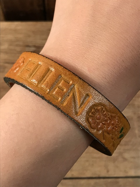 vintage american name leather bracelet (6)