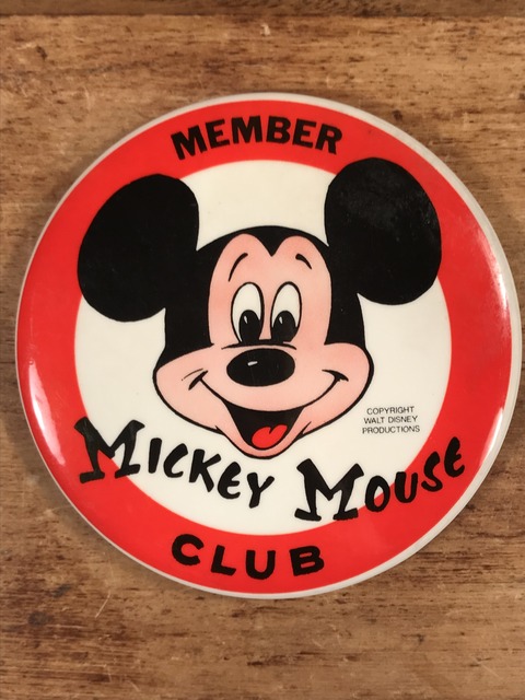 Vintage Disney Mickey Mouse Club Member Metal Pinback (1)