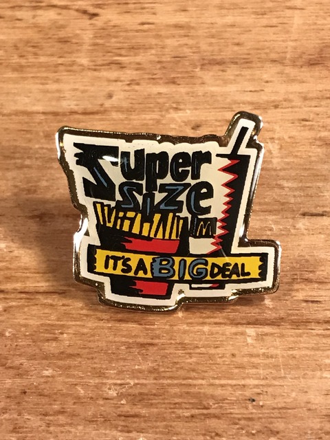Vintage McDonald's “Super Size” Enamel Pins (1)