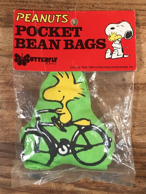 Vintage Butterfly Peanuts Snoopy Woodstock Pocket Bean Bags (1)
