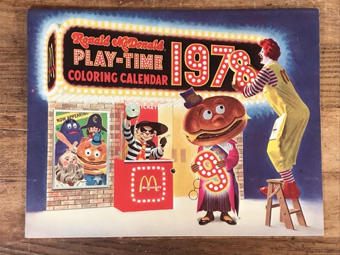 Vintage Ronald McDonald Play-Time Coloring Calendar (2)