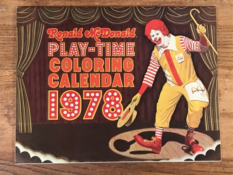 Vintage Ronald McDonald Play-Time “1978” Coloring Calendar (6)