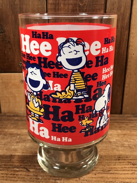 Vintage Peanuts Snoopy “Ha Ha Hee Hee” Big Glass (1)