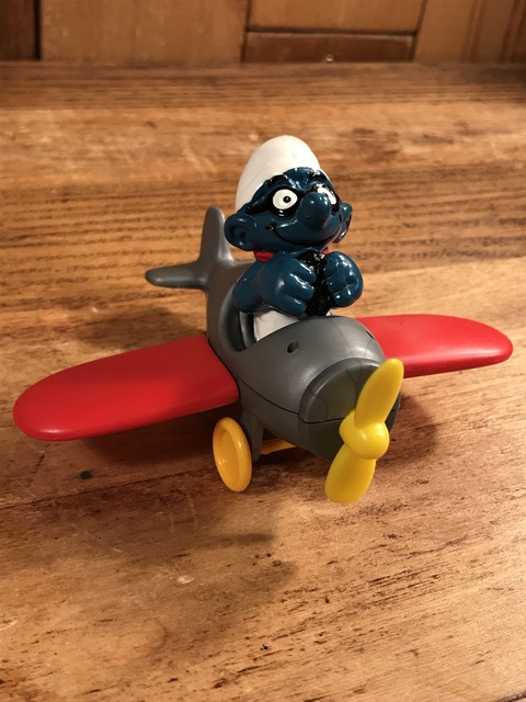Vintage Schleich Smurf “Airplane” PVC Figure (27)