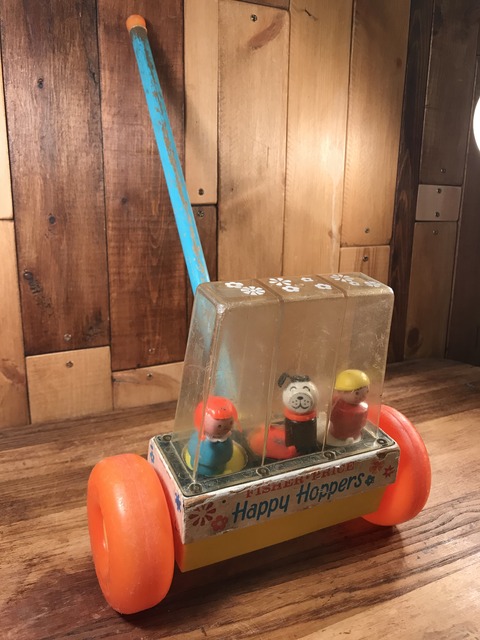 Vintage Fisher Price “Happy Hoppers” Push Pull Toy (5)